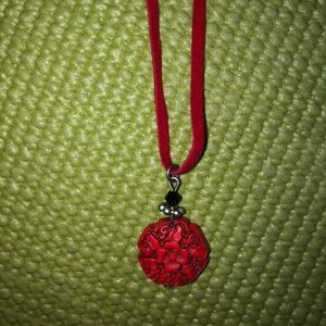 Antique Red pendant necklace